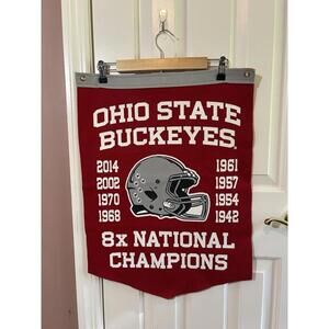Ohio State University Buckeyes 8X National Championship Banner
